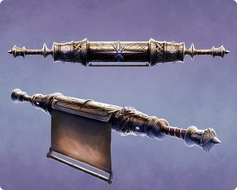 A scroll from the The Elder Scrolls. Blog post article about game design documents.