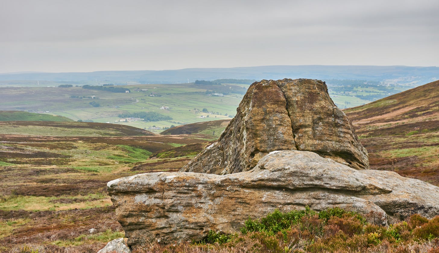 lump of rock on a moor lump of rock on a moor