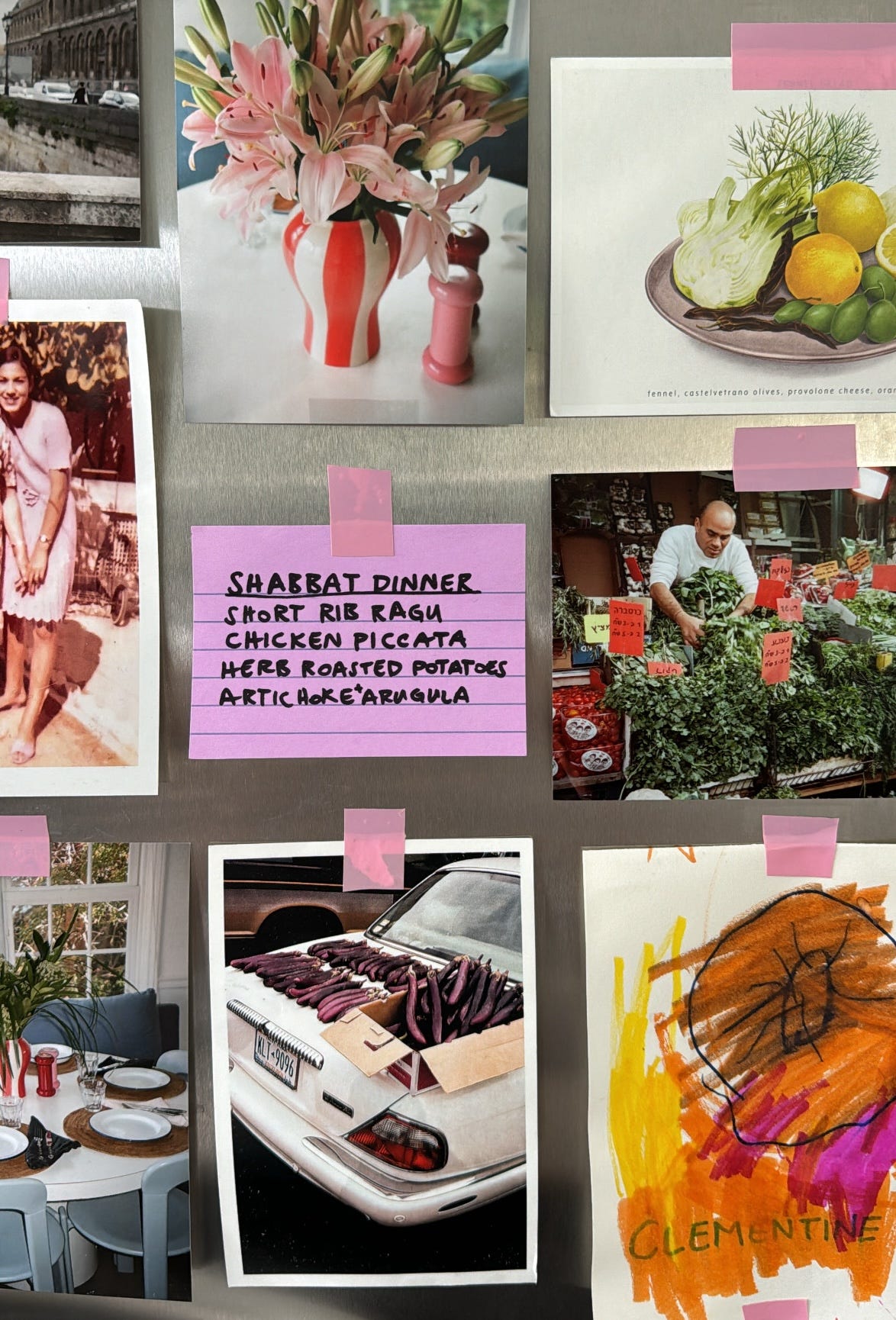 An Italian Shabbat dinner menu - by Arielle Nir Mamiye