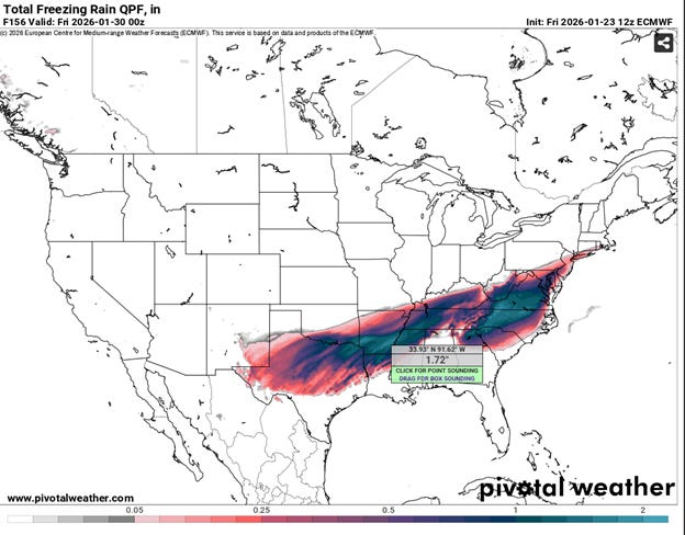Ice Storms and Ice Storm Warnings: January 23-26 Southern US Weather