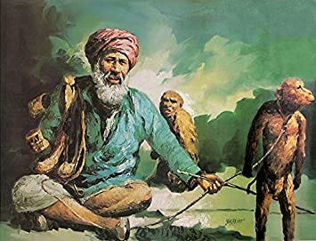 Amazon.com: DollsofIndia Madari - Roadside Entertainer - 22 x 28 ...