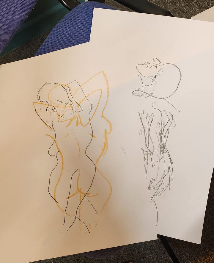 sketches of a life model
