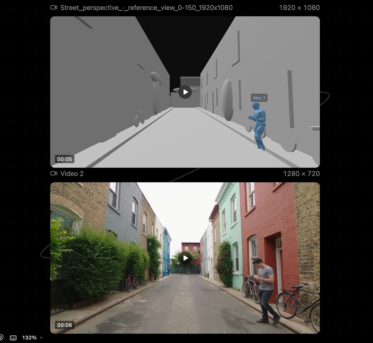 Generating a video from a 3D reference video in Topview Canvas. Image by Jim Clyde Monge