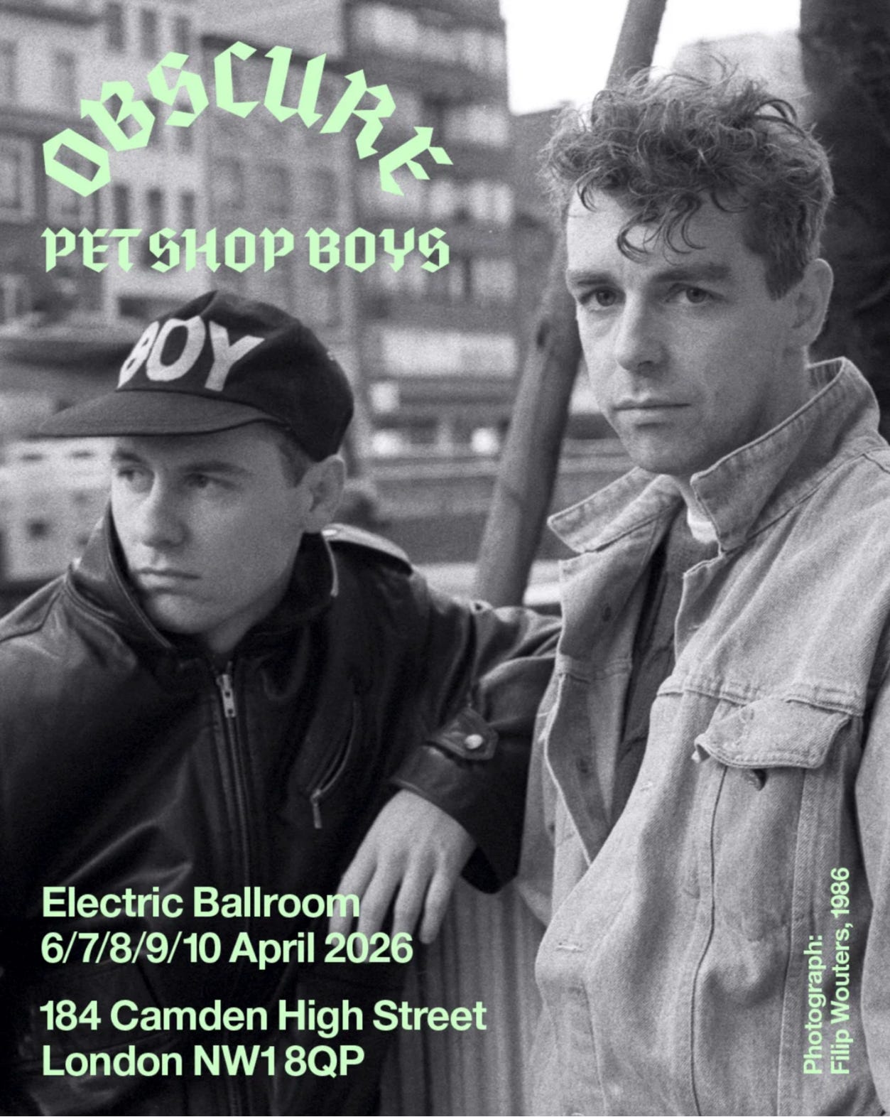 Obscure Pet Shop Boys concert poster, London, April 2026. Obscure Pet Shop Boys concert poster, London, April 2026.