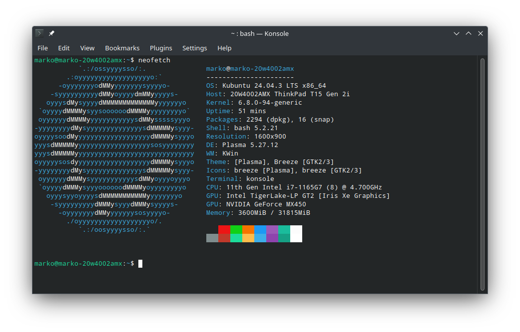 Kubuntu Konsole Kubuntu Konsole