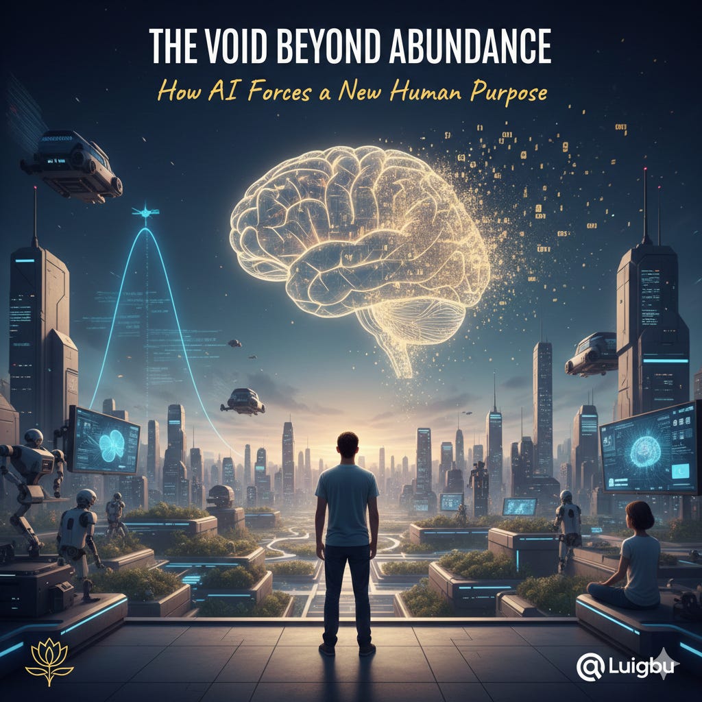 The Void Beyond Abundance: How AI Compels the Human Soul Toward New Meaning