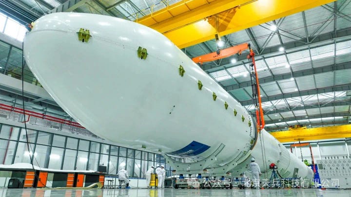 Tianlong-3 fully assembled and being prepared to depart for testing.