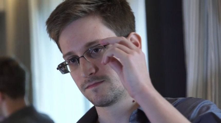 Image may contain Edward Snowden Glasses Accessories Accessory Human Person and Face
