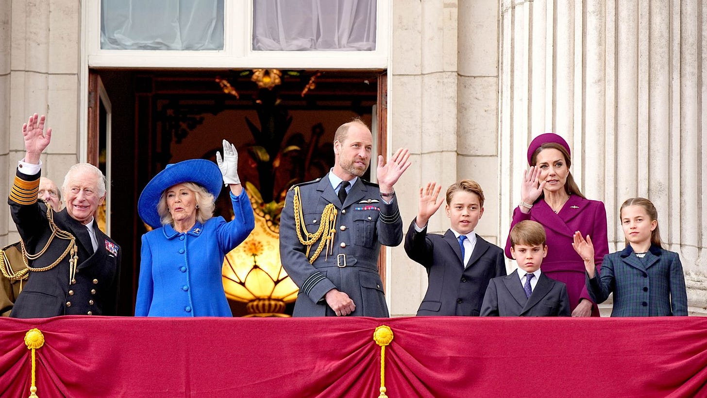 VE Day in pictures: The Royal Family, huge crowds, a military parade and a  flypast | UK News | Sky News