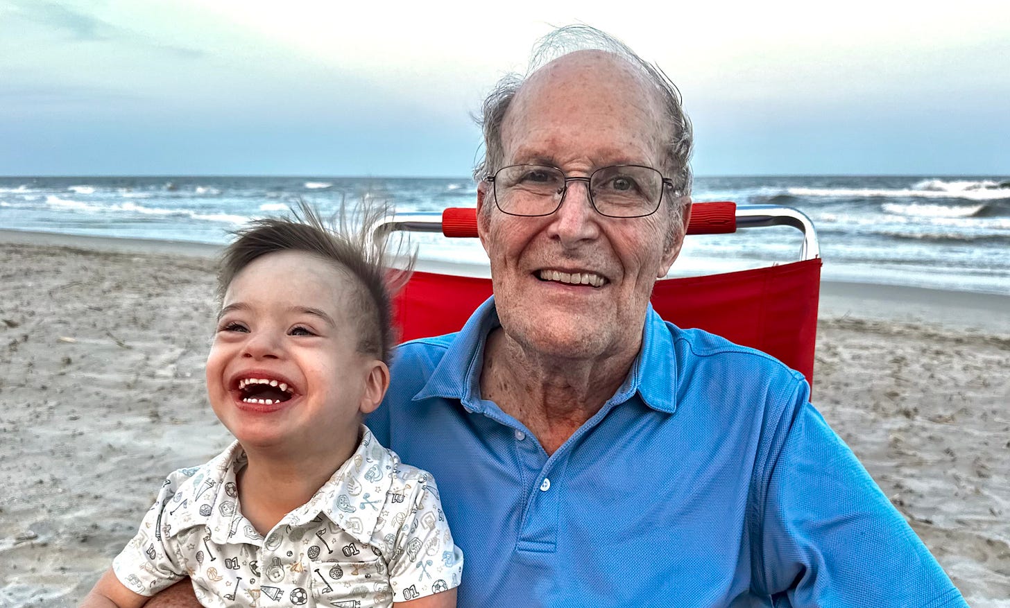 Luke and my Dad at the beach this summer (June 2026). Luke and my Dad at the beach this summer (June 2026).