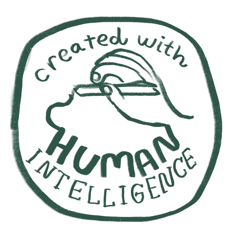 created with Human Intelligence badge by Beth Spencer