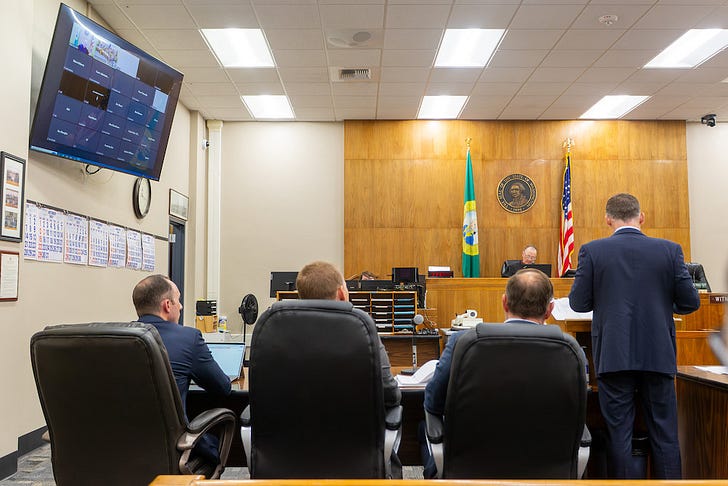 The hearing last month in Whitman County Superior Court. (Photo: Geoff Crimmins)