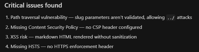 Cursor found a critical vulnerability in the code it suggested