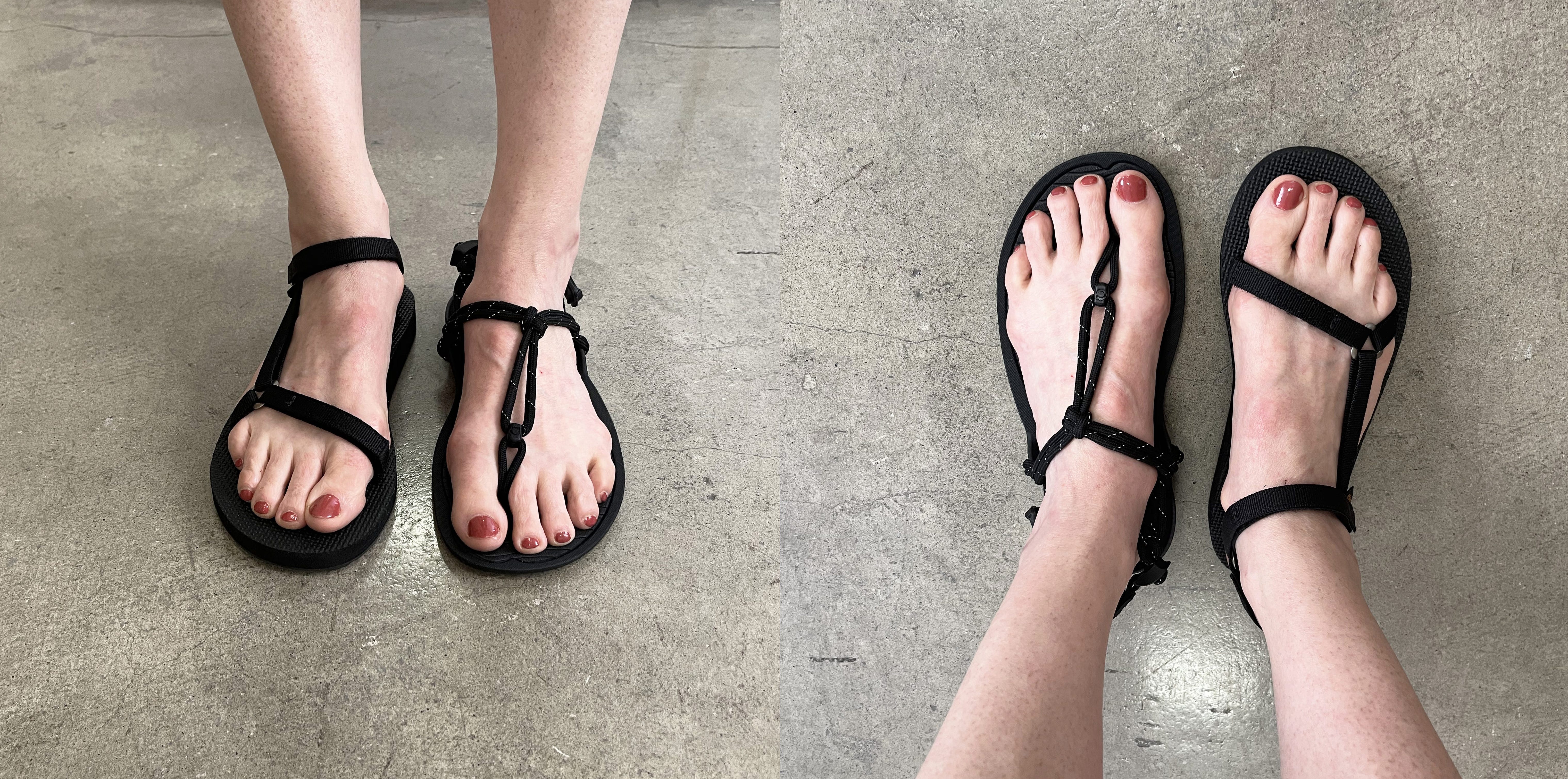 waterproof sandal strap stretch test