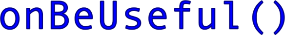 onBeUseful