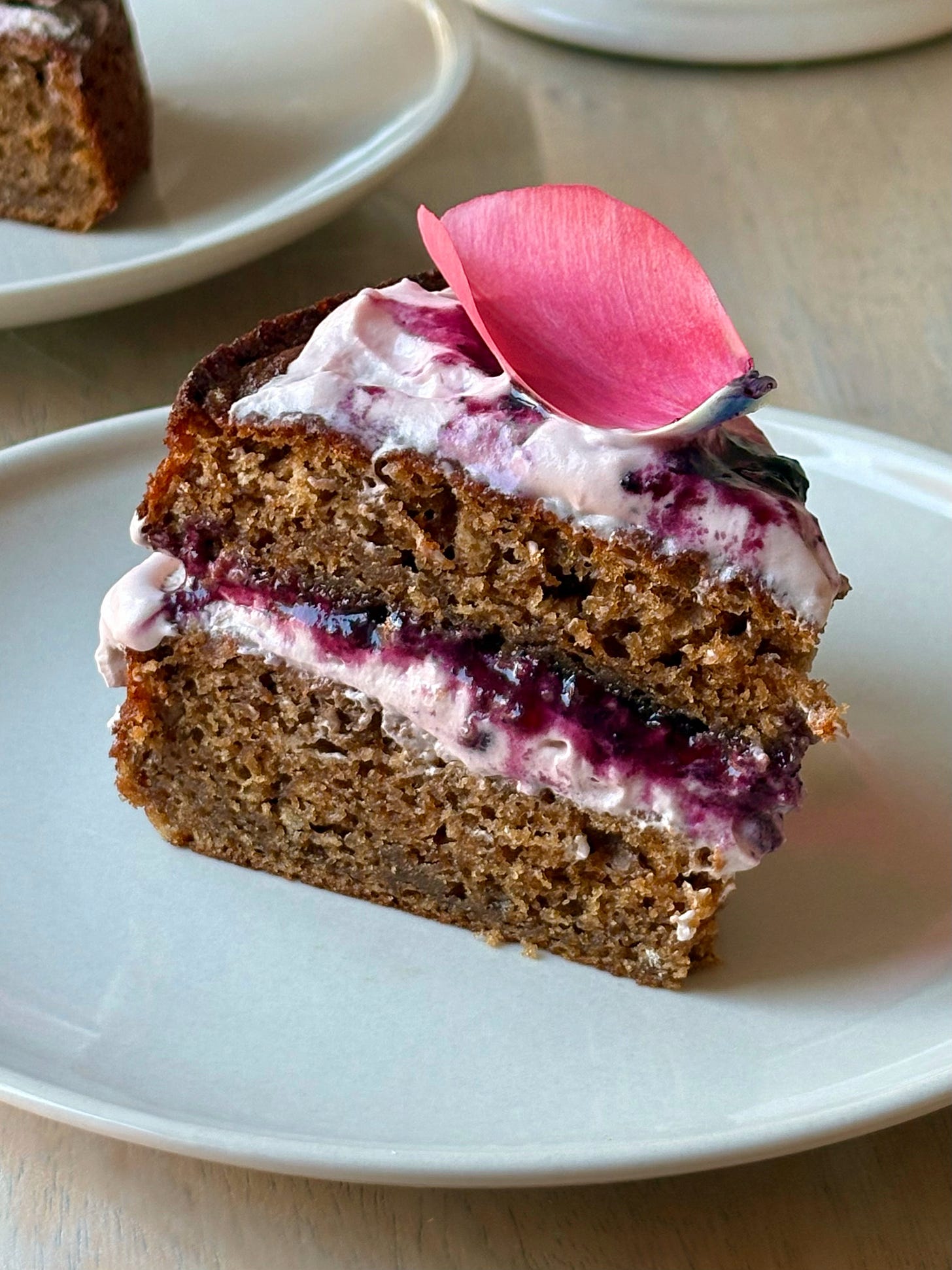 Earl Grey Chiffon Style Cake with Lavender Whipped Cream and