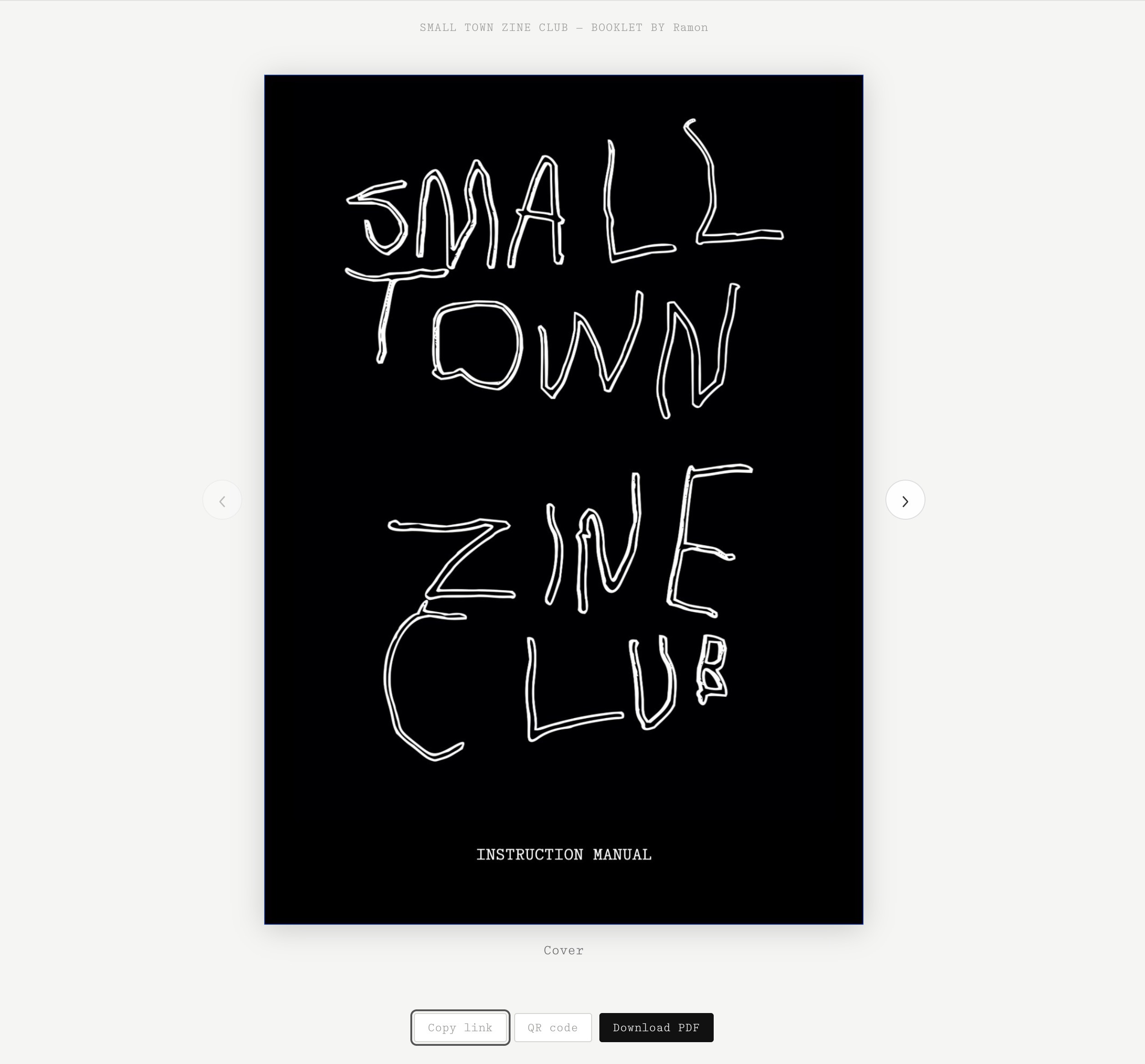 Small Town Zine Club - by Ramon Haindl - Notes from the Lab