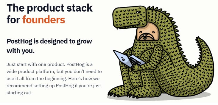 PostHog founder stack illustration showing productivity and analytics tools designed to scale with startups. PostHog founder stack illustration showing productivity and analytics tools designed to scale with startups.