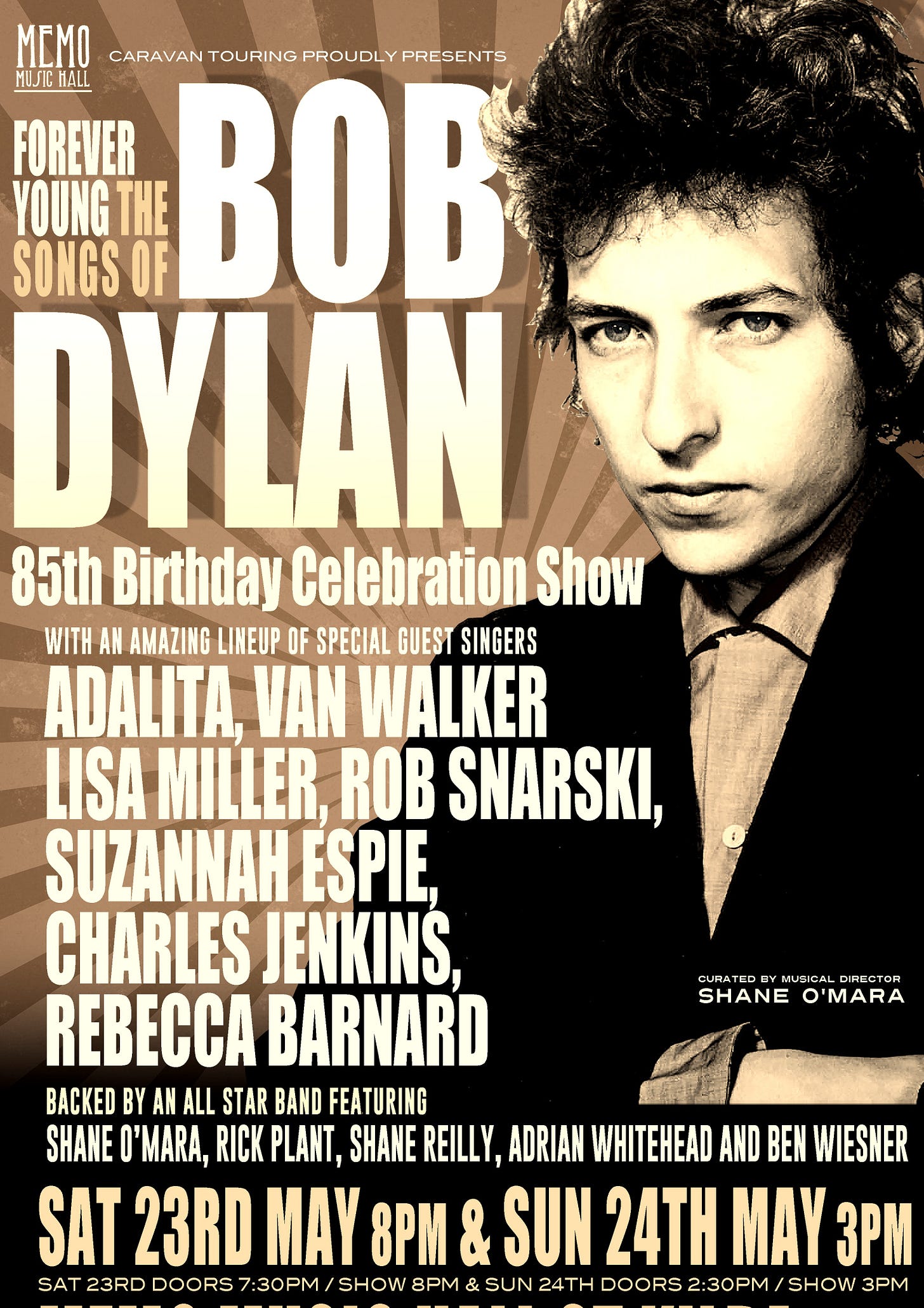 Forever Young - The Songs of Bob Dylan Tickets, Memo Music Hall - Allocated seating, St Kilda | TryBooking Australia Forever Young - The Songs of Bob Dylan Tickets, Memo Music Hall - Allocated seating, St Kilda | TryBooking Australia