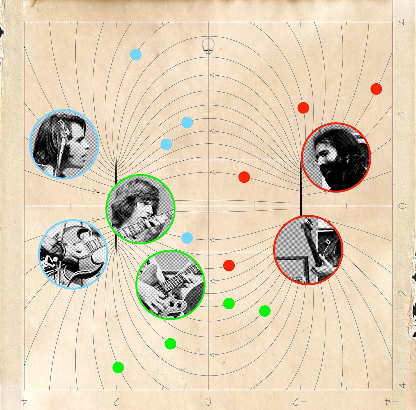 Collage of Grateful Dead artists
