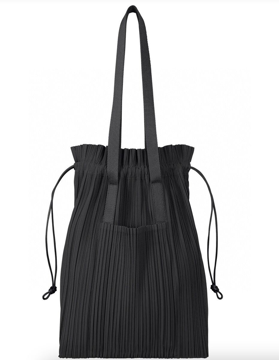 Pleats Please Pleated Drawstring-closure Woven Tote Bag in 3 ...