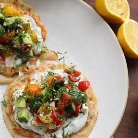 Mediterranean Smash Turkey Burger Tacos