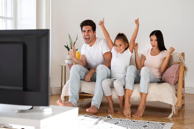 Imágenes de Familia Viendo Tv - Descarga gratuita en Freepik