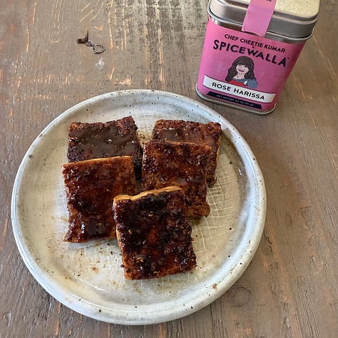 rose harissa tofu