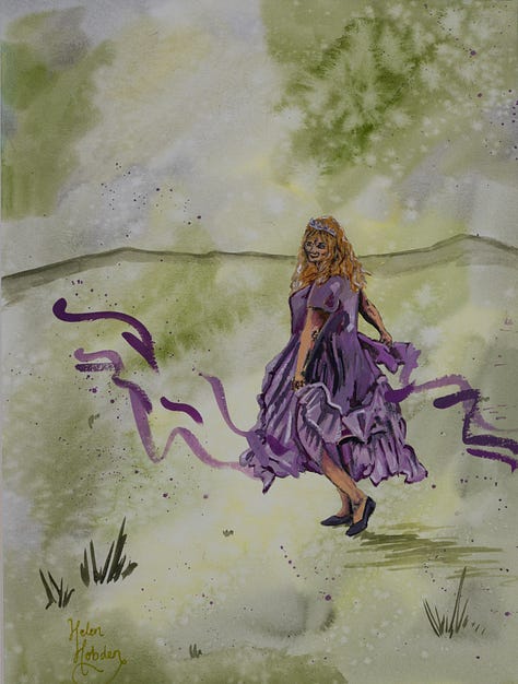 Ethereal paintings of fairytale women.