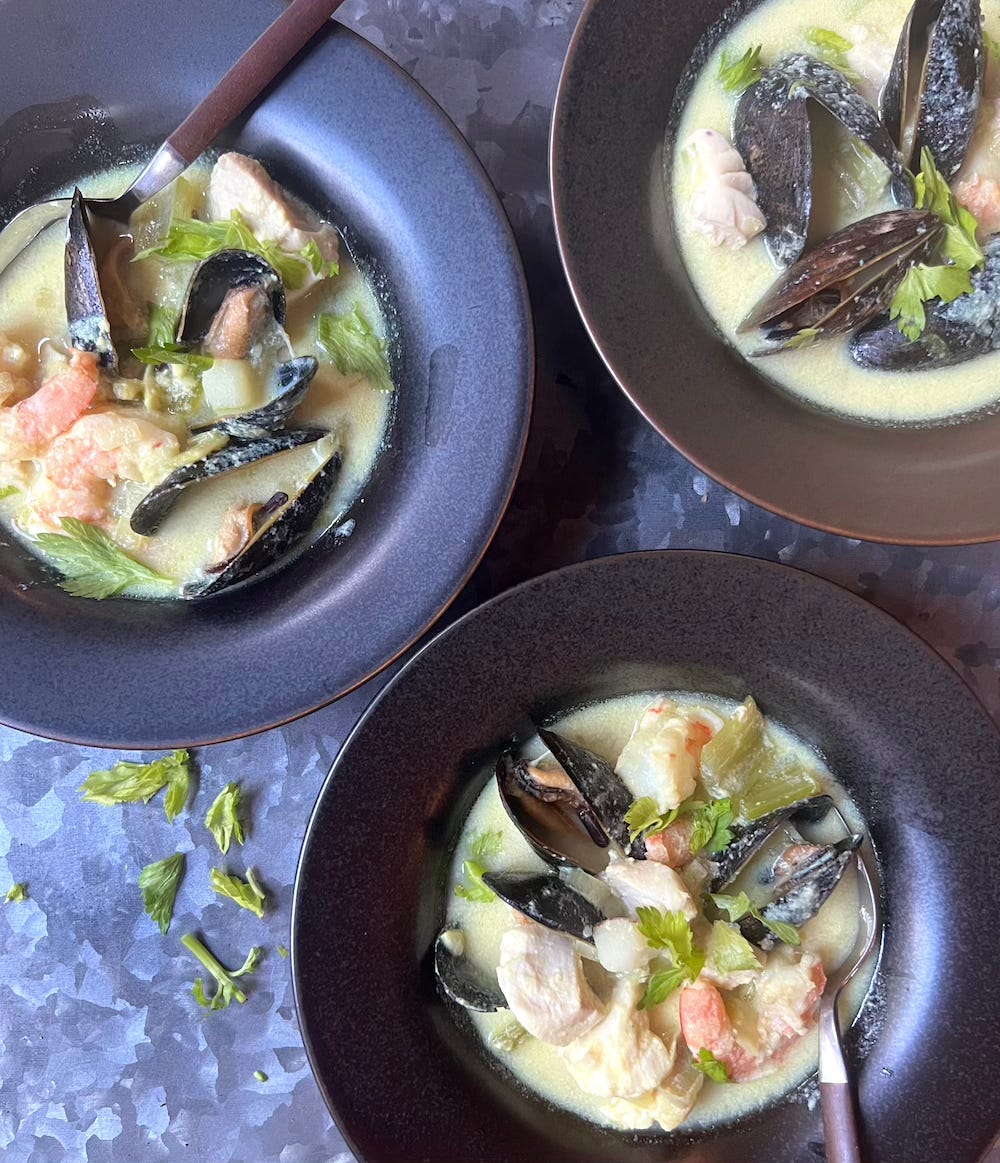 tofu seafood chowder