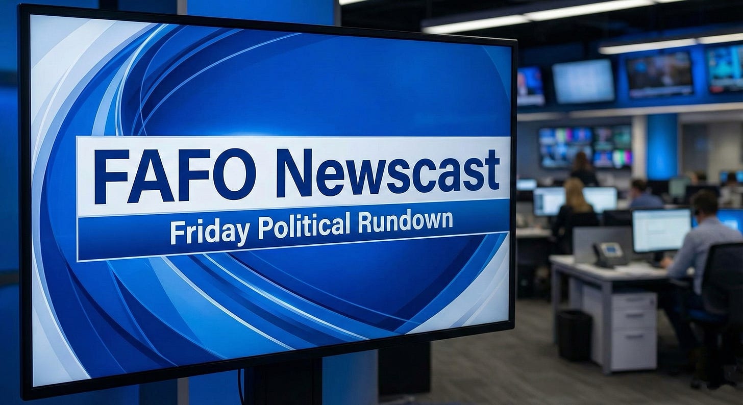 Newscast Rundown Example FAFO Newscast — Friday Political Rundown - by Patricia Bee