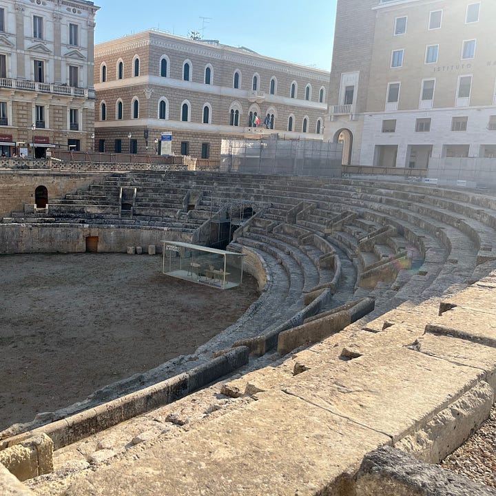 summer photos of Lecce's old town