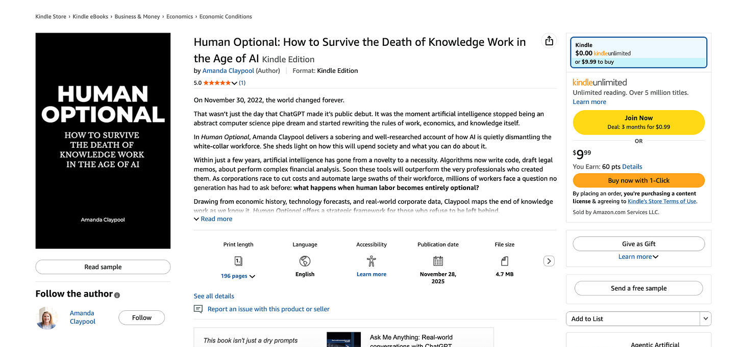 Kindle book on Amazon