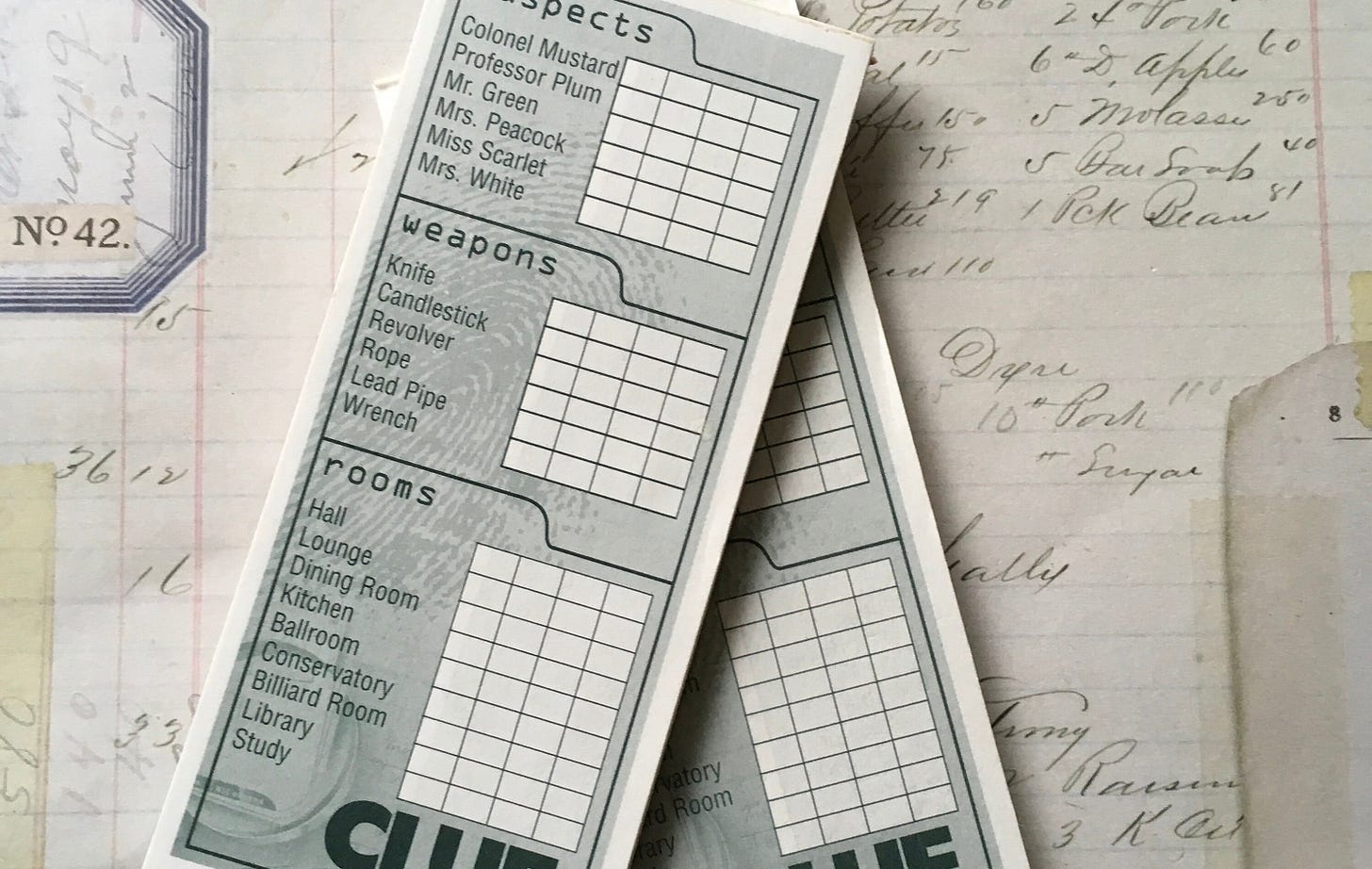 CLUE Score Sheets / Vintage Clue Game Pads Score Sheets Great for Altered  Art, Mixed Media, Collage - Etsy Canada
