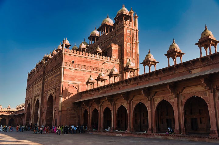 Views of Fatehpur Sikri. You can see the internal view of the Buland Darwaza