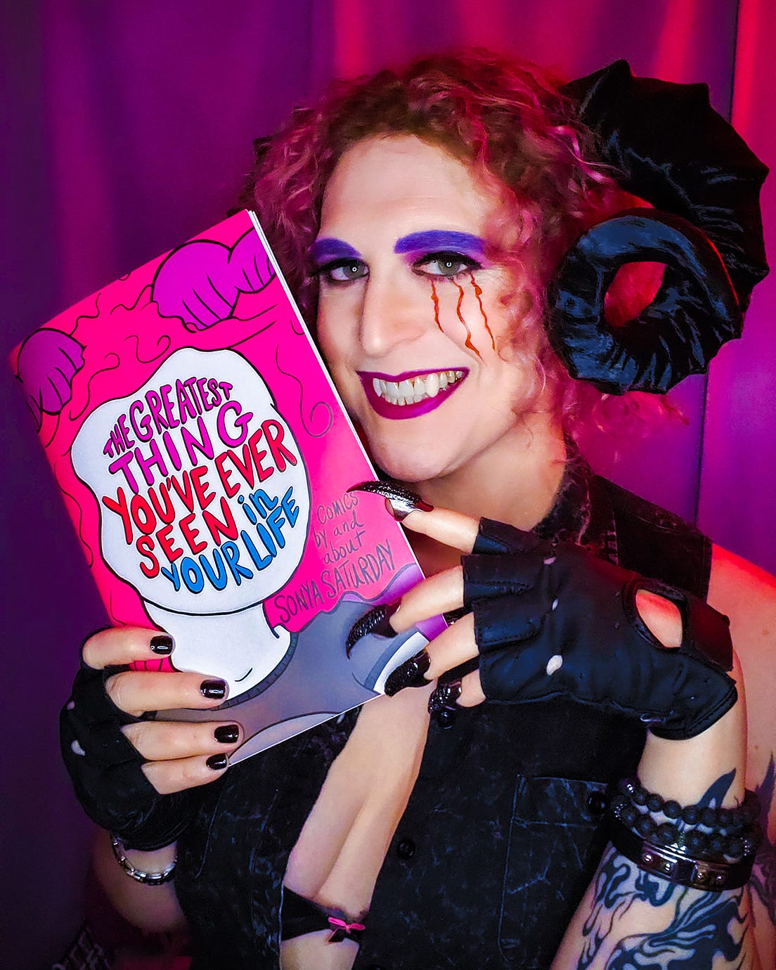 Sonya Saturday with her comic book