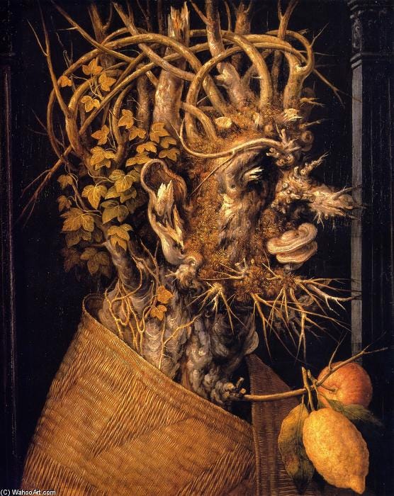 Tela do pintor italiano Giuseppe Arcimboldi 