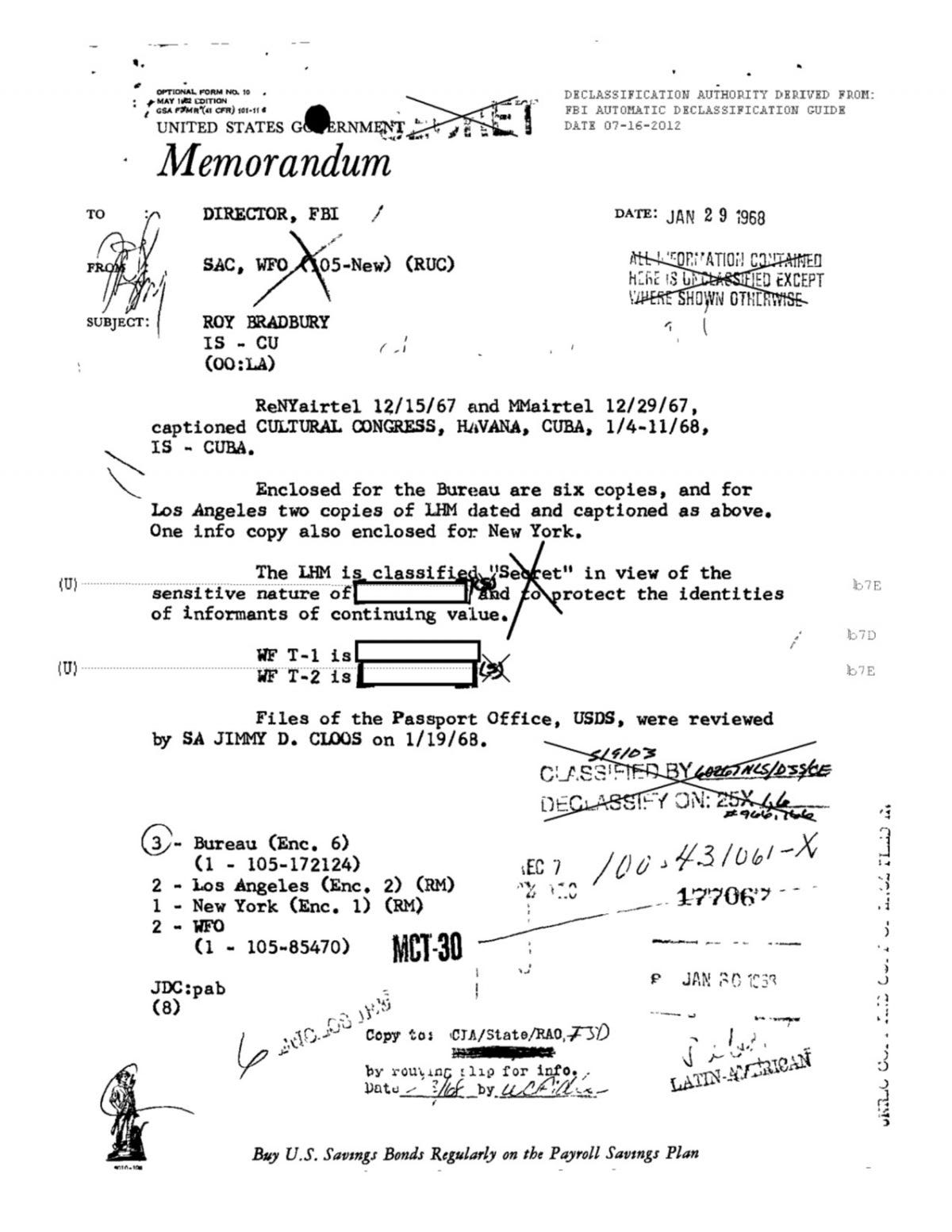 Ray Bradbury FBI files