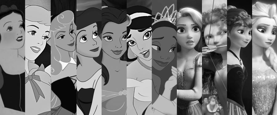 The Disney Princesses Across Time The Disney Princesses Across Time