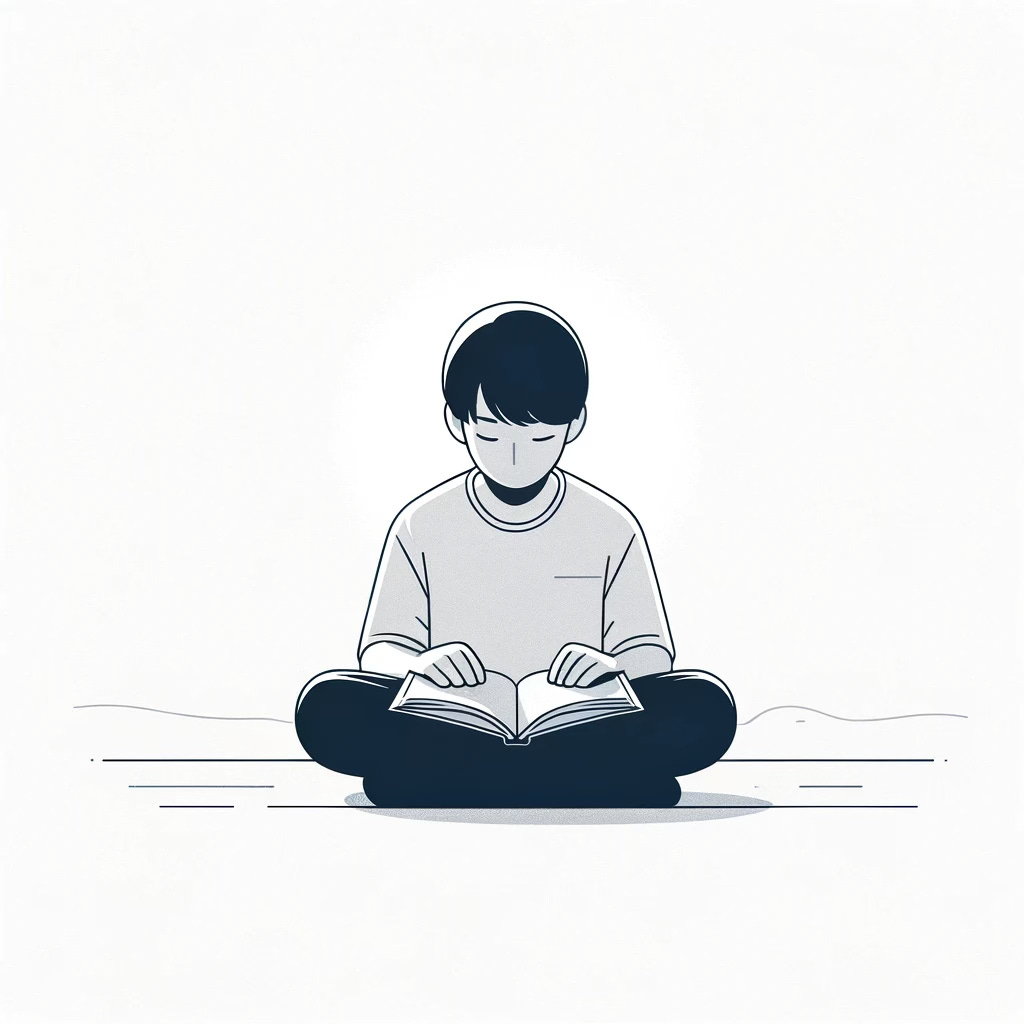 a student is focused on reading 