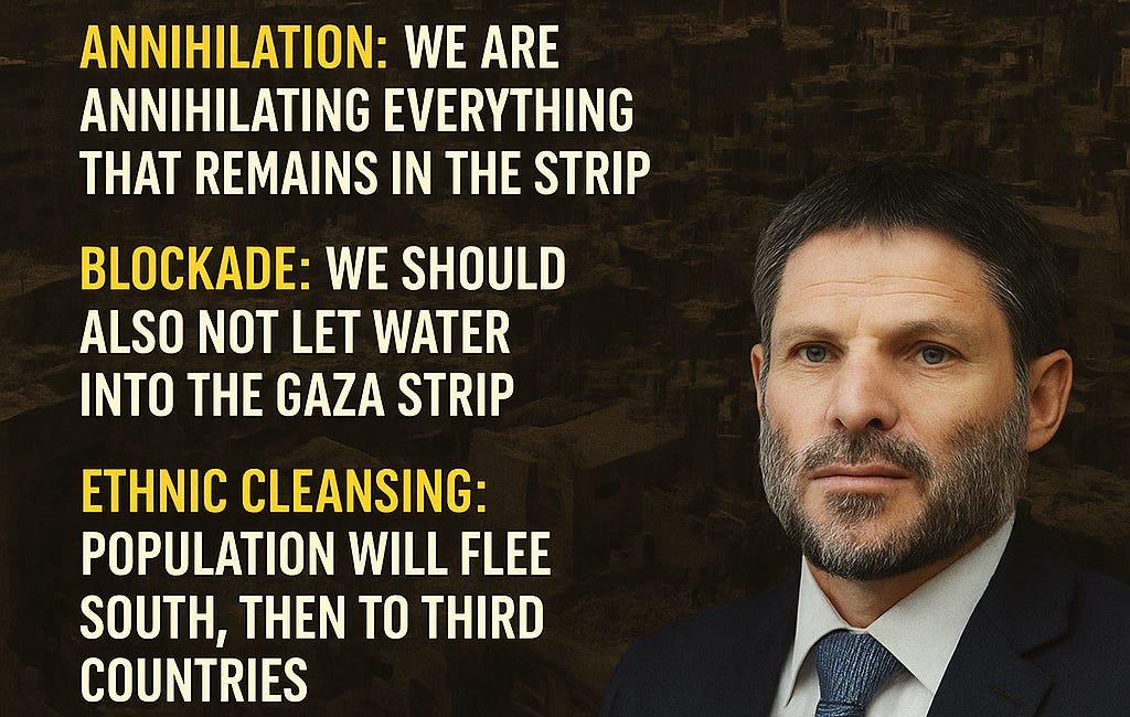 Σμότριτς χωρίς φίλτρο: Η αποκάλυψη της ισραηλινής στρατηγικής στη Γάζα