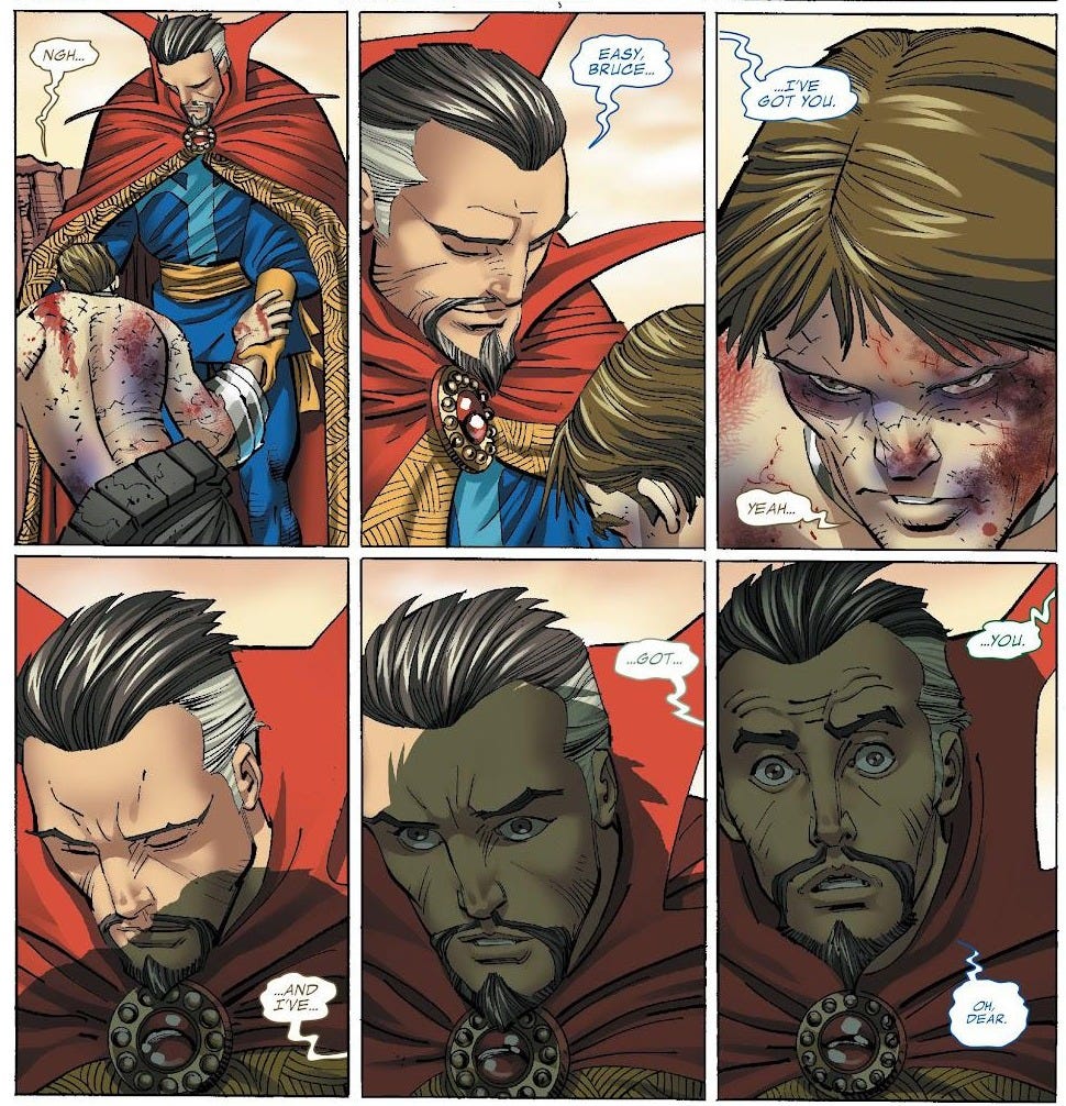 Hulk breaks Doctor Strange's hands (World War Hulk #3) : r/Marvel Hulk breaks Doctor Strange's hands (World War Hulk #3) : r/Marvel