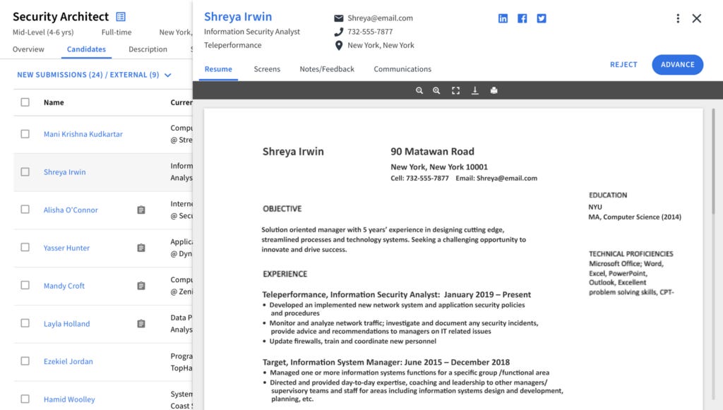  Applicant Tracking Systems