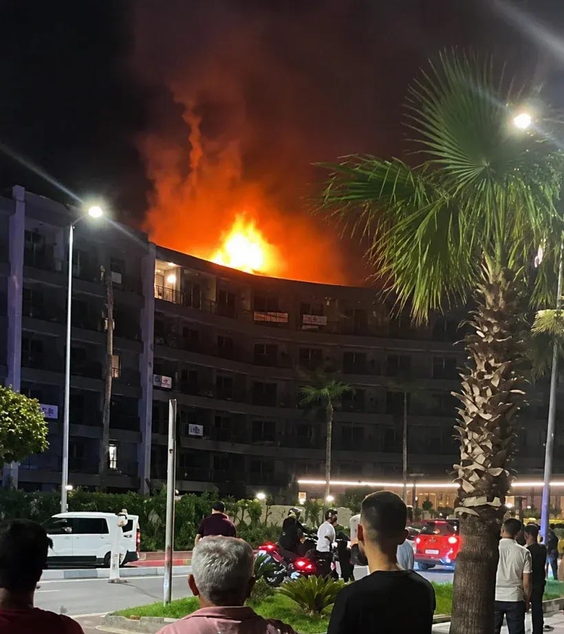 Alanya'nın köklü Otelinde Yangın Paniği