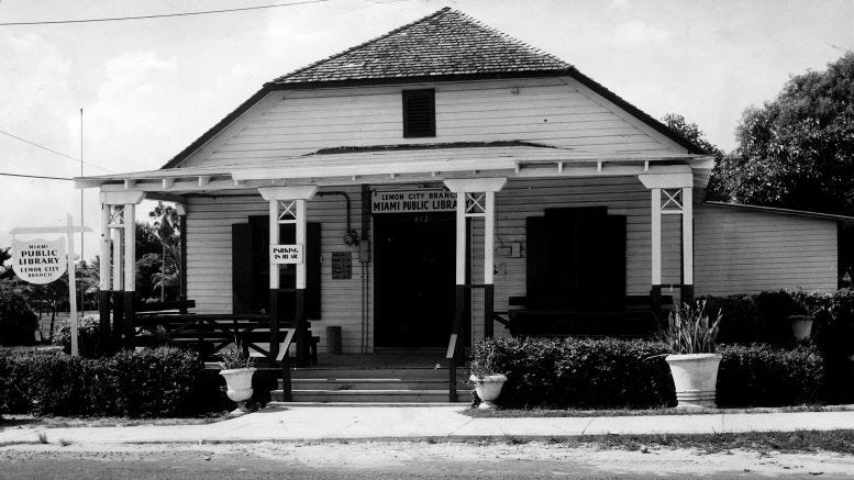 Figure 1: Lemon City Library in 1954. Courtesy of HistoryMiami Museum.
