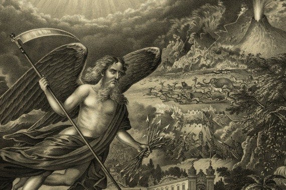 The Destroying Angel - Vintage Art Print - Religious Art - Angels and  Demons - Curiosities and Oddities - Bible Verse - Old Maps and Prints - Etsy