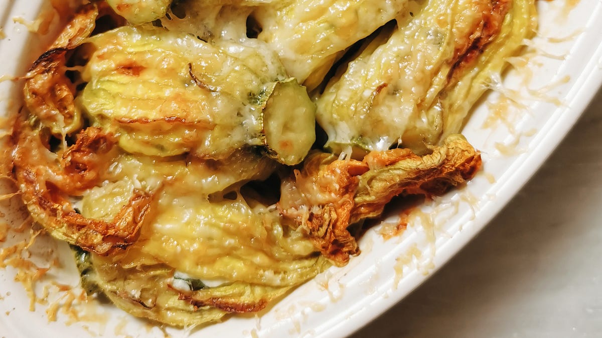 Fiori di zucca al forno recipe - by Emiko Davies