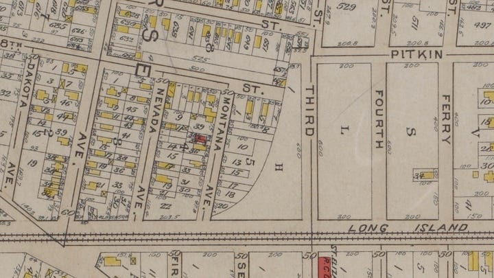 Images are of four maps, each showing more development of the former farmland that held the Union Course Race Track.
