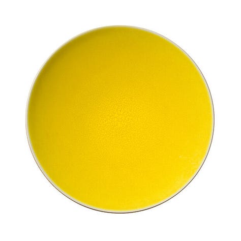 a selection of red, yellow and orange plates