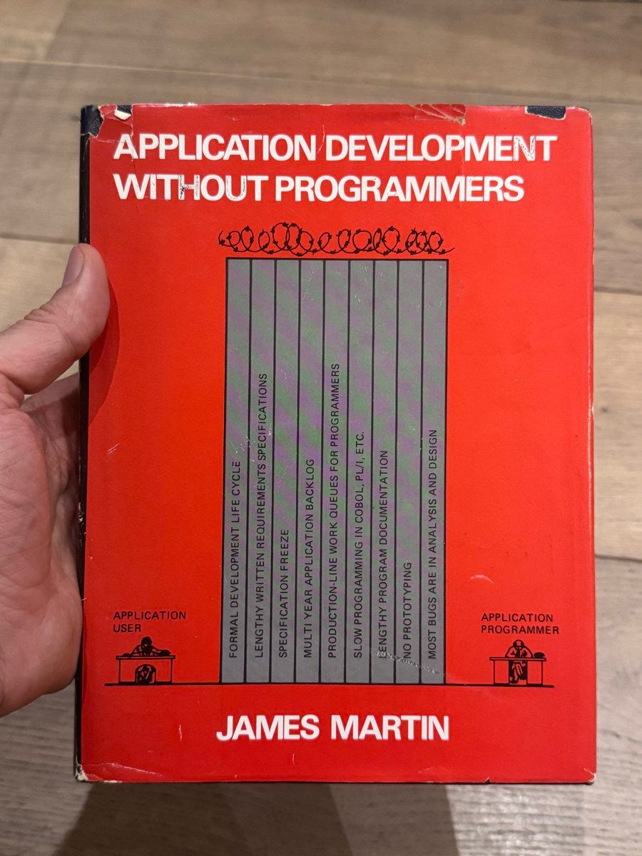 Buch von 1982 versprach Software-Entwicklung ohne Programmierer Buch von 1982 versprach Software-Entwicklung ohne Programmierer